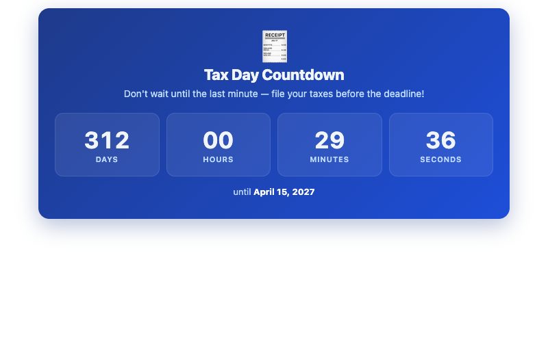 Tax Day Countdown