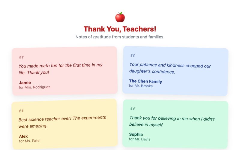 Teacher Appreciation